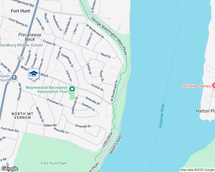map of restaurants, bars, coffee shops, grocery stores, and more near 825 Empress Court in Alexandria