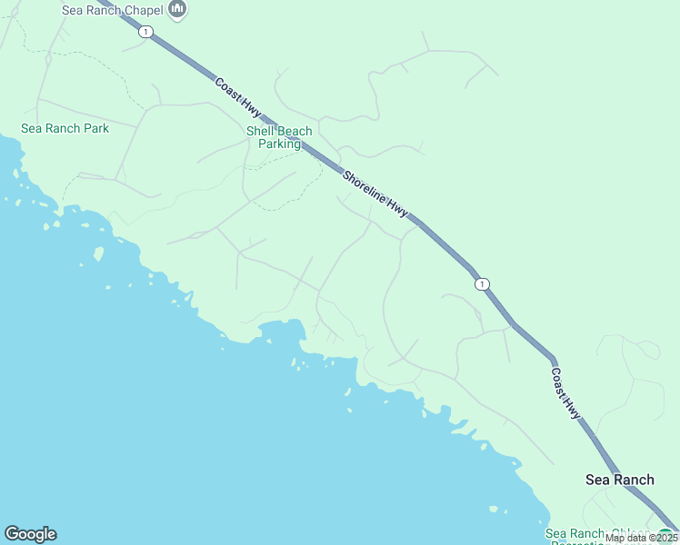 map of restaurants, bars, coffee shops, grocery stores, and more near 242 Bluff Reach in Sea Ranch
