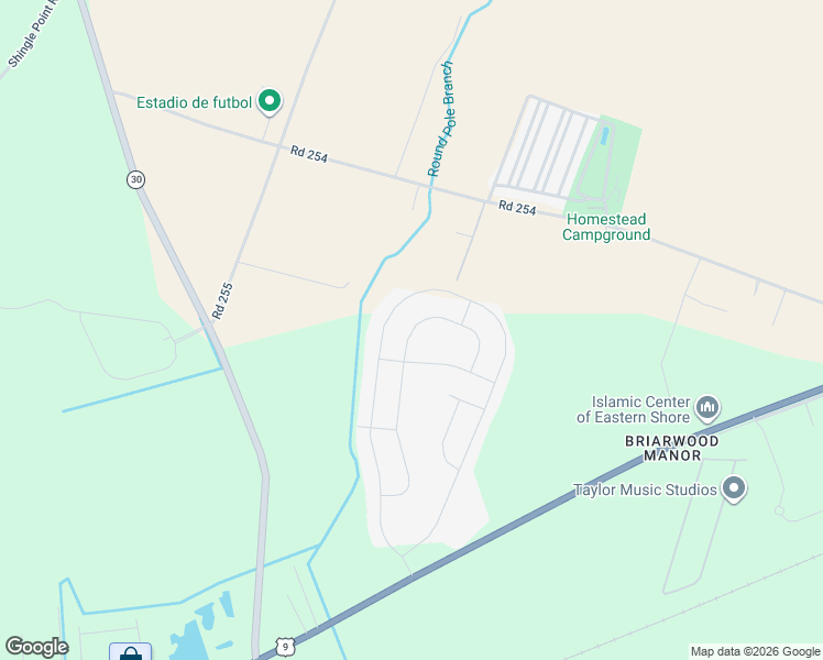 map of restaurants, bars, coffee shops, grocery stores, and more near Longfellow Way in Sussex County