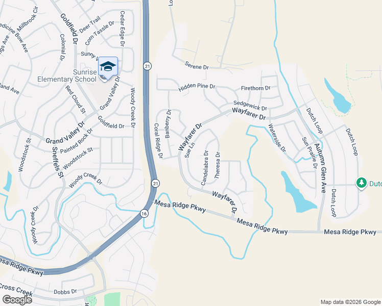 map of restaurants, bars, coffee shops, grocery stores, and more near 7357 Sue Lane in Colorado Springs