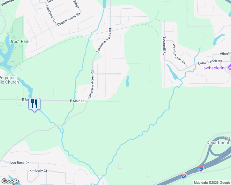 map of restaurants, bars, coffee shops, grocery stores, and more near 1820 Crimson Oak Drive in Maryville