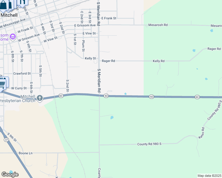 map of restaurants, bars, coffee shops, grocery stores, and more near 2 Pioneer Creek Lane in Mitchell