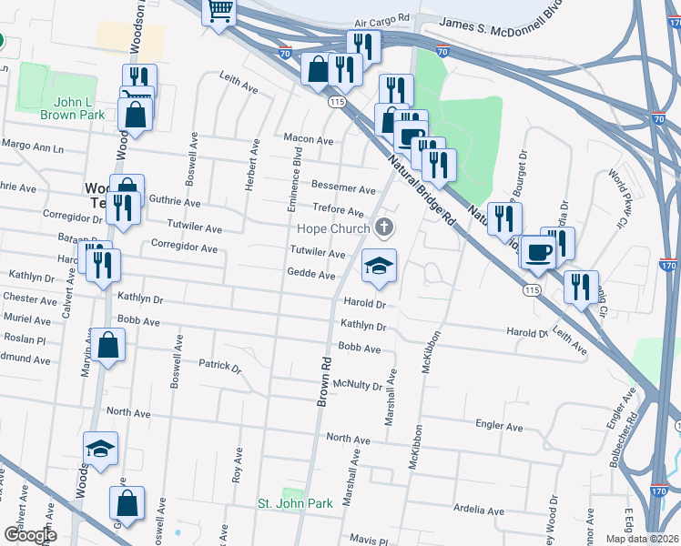 map of restaurants, bars, coffee shops, grocery stores, and more near 3901 Brown Road in Berkeley