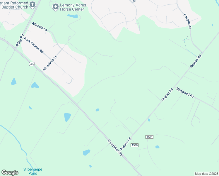 map of restaurants, bars, coffee shops, grocery stores, and more near 4585 Canter Lane in Warrenton