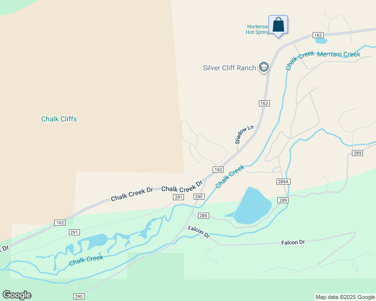 map of restaurants, bars, coffee shops, grocery stores, and more near 16825 County Road 162 in Nathrop