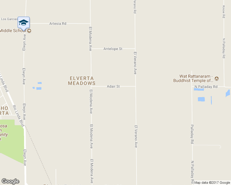 map of restaurants, bars, coffee shops, grocery stores, and more near 504 Adair Street in Elverta