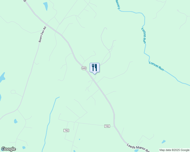 map of restaurants, bars, coffee shops, grocery stores, and more near 7567 Leeds Manor Road in Marshall