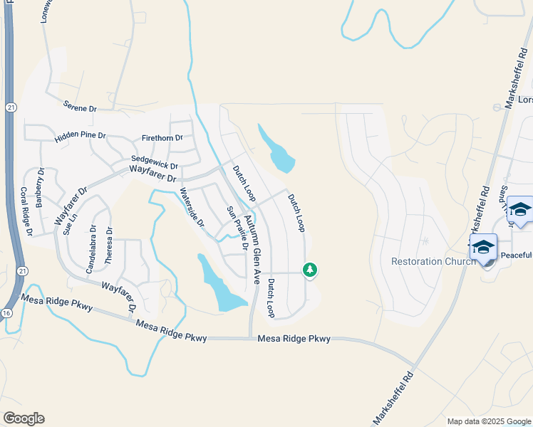 map of restaurants, bars, coffee shops, grocery stores, and more near 7423 Dutch Loop in Colorado Springs