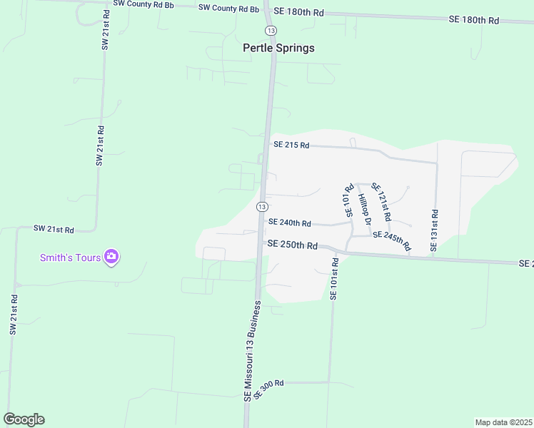 map of restaurants, bars, coffee shops, grocery stores, and more near 233 Missouri 13 Business in Warrensburg
