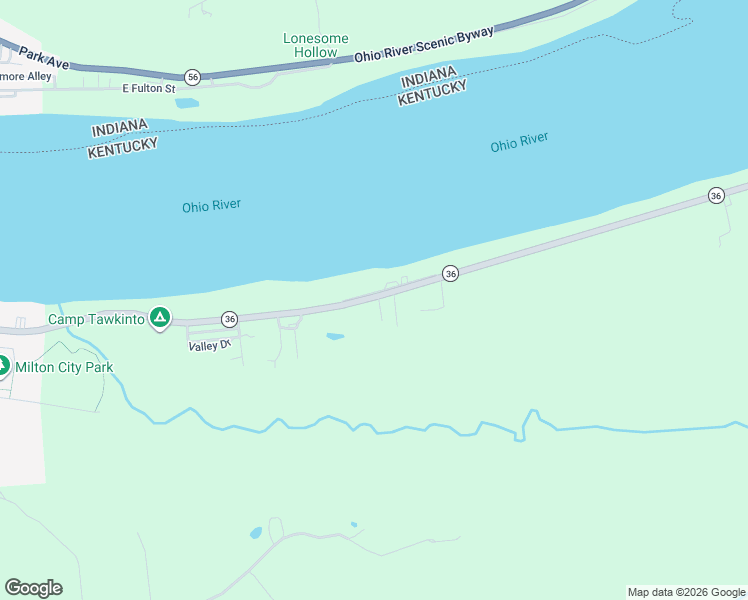 map of restaurants, bars, coffee shops, grocery stores, and more near 1001 Kentucky 36 in Milton