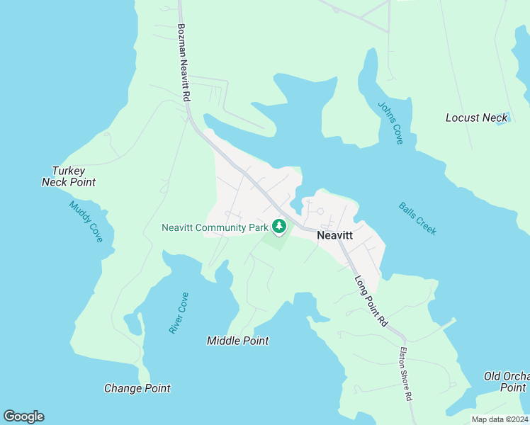 map of restaurants, bars, coffee shops, grocery stores, and more near 6382 Bozman Neavitt Road in Neavitt