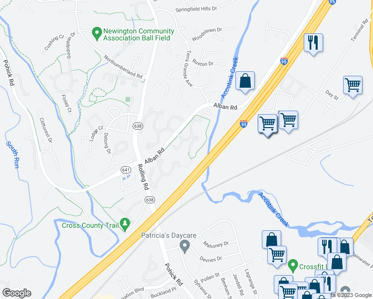 map of restaurants, bars, coffee shops, grocery stores, and more near 8488 Canyon Oak Drive in Springfield
