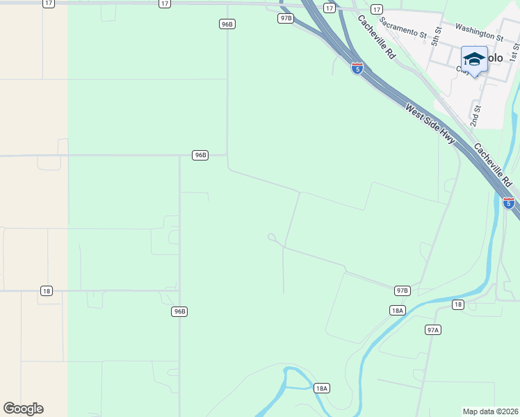 map of restaurants, bars, coffee shops, grocery stores, and more near 14996 County Road 96B in Woodland