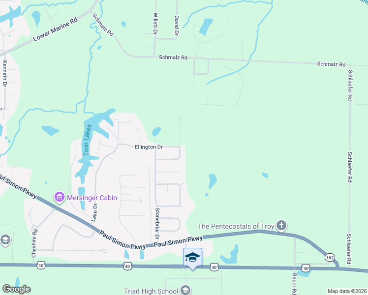 map of restaurants, bars, coffee shops, grocery stores, and more near 536 Glendale Drive in Troy