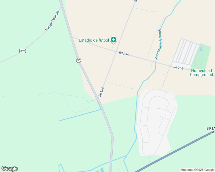 map of restaurants, bars, coffee shops, grocery stores, and more near 18613 Road 255 in Georgetown