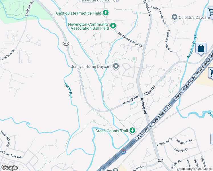 map of restaurants, bars, coffee shops, grocery stores, and more near 7834 Marconi Court in Springfield