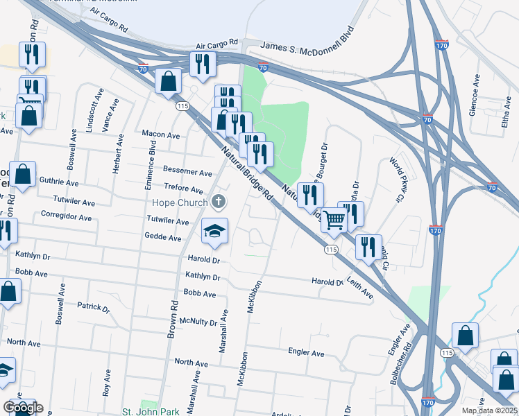 map of restaurants, bars, coffee shops, grocery stores, and more near 4300 Marshall Avenue in Berkeley