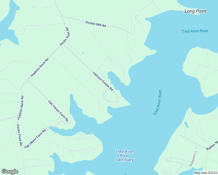 map of restaurants, bars, coffee shops, grocery stores, and more near Halcyon Estate Road in Easton