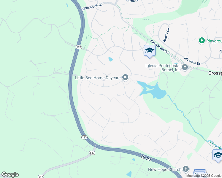map of restaurants, bars, coffee shops, grocery stores, and more near 9535 Crosspointe Drive in Fairfax Station