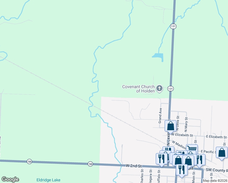 map of restaurants, bars, coffee shops, grocery stores, and more near in Holden