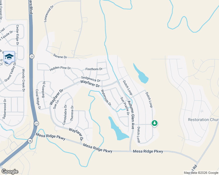 map of restaurants, bars, coffee shops, grocery stores, and more near 8454 Appleton Trail in Colorado Springs