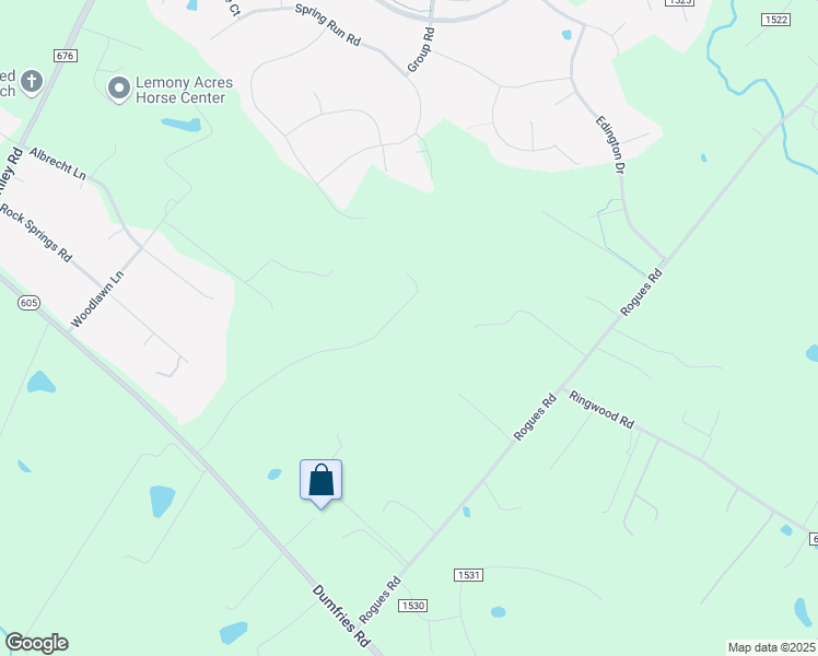 map of restaurants, bars, coffee shops, grocery stores, and more near 4521 Canter Lane in Warrenton