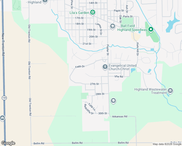 map of restaurants, bars, coffee shops, grocery stores, and more near 1331 26th Street in Highland
