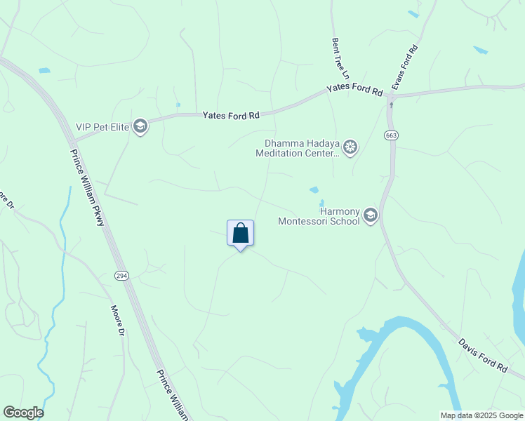 map of restaurants, bars, coffee shops, grocery stores, and more near 10319 Bear Creek Drive in Manassas