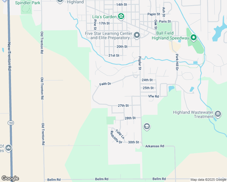 map of restaurants, bars, coffee shops, grocery stores, and more near 1331 26th Street in Highland