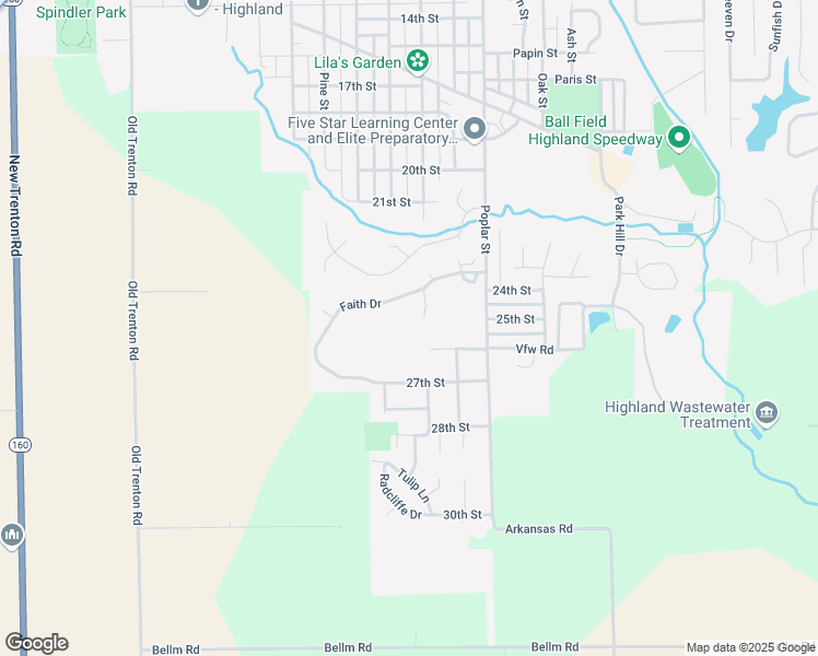 map of restaurants, bars, coffee shops, grocery stores, and more near 1331 26th Street in Highland
