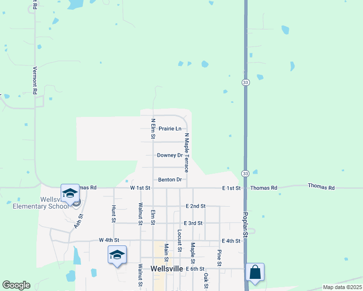 map of restaurants, bars, coffee shops, grocery stores, and more near 240 Edgewood Dr in Wellsville