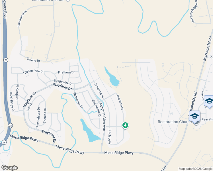 map of restaurants, bars, coffee shops, grocery stores, and more near 7353 Bonterra Lane in Colorado Springs