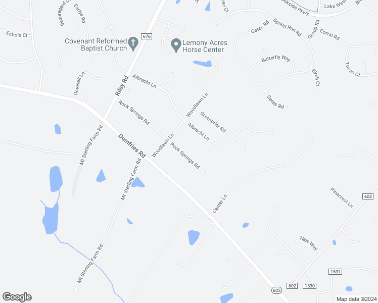 map of restaurants, bars, coffee shops, grocery stores, and more near 5066 Rock Springs Road in Warrenton
