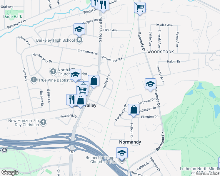 map of restaurants, bars, coffee shops, grocery stores, and more near 1239 Weleba Avenue in St. Louis