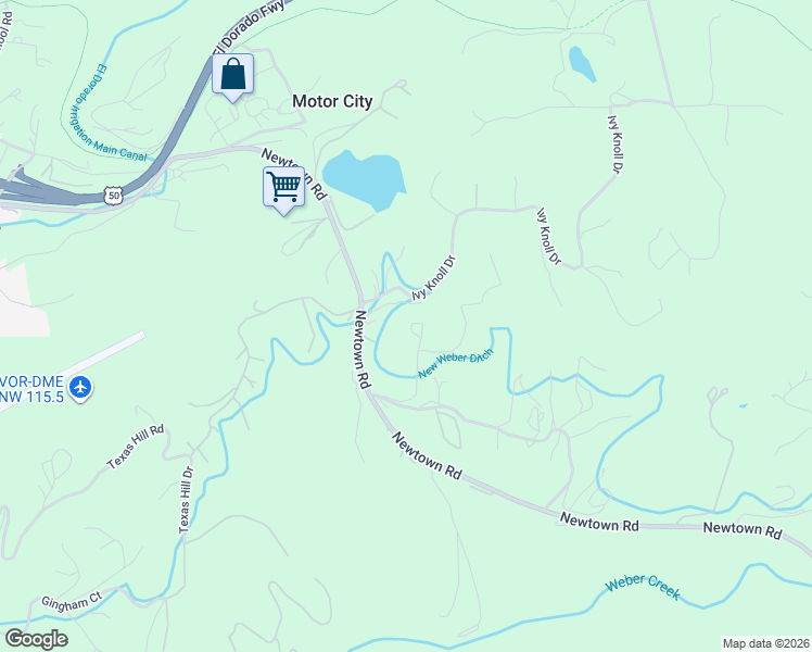map of restaurants, bars, coffee shops, grocery stores, and more near 5120 Mining Brook Court in Placerville