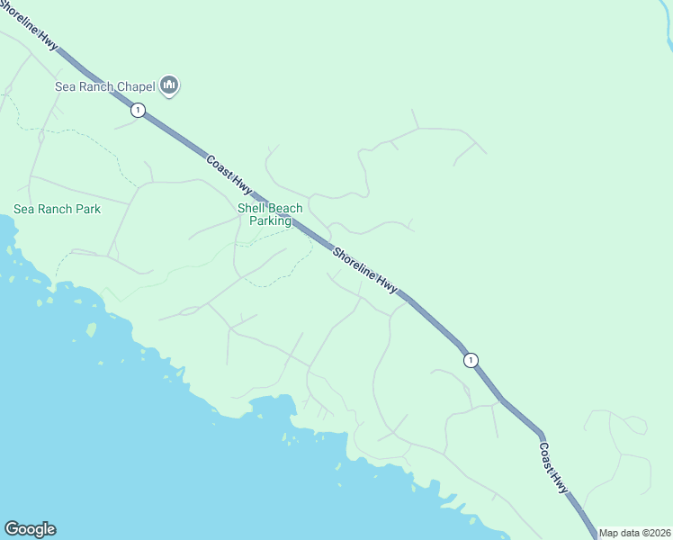 map of restaurants, bars, coffee shops, grocery stores, and more near 39085 Hedgegate Road in Sea Ranch