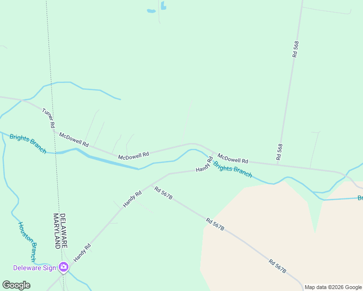 map of restaurants, bars, coffee shops, grocery stores, and more near 2336 McDowell Road in Bridgeville