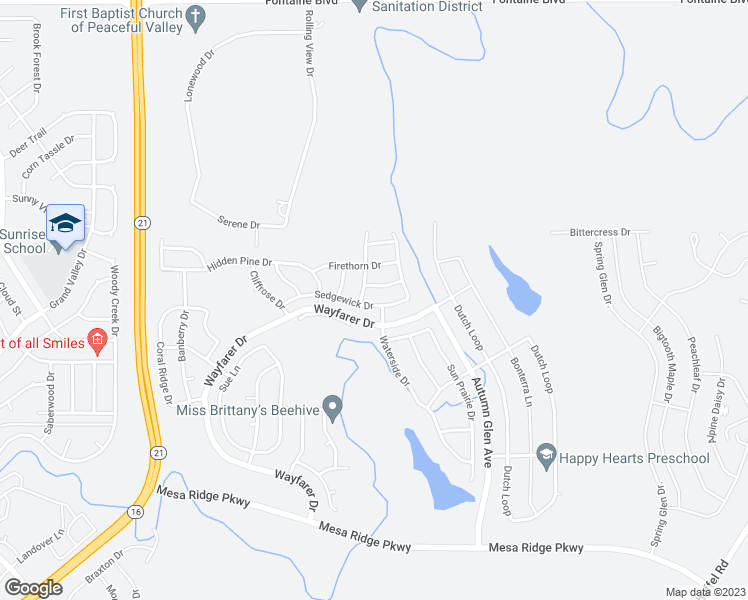 map of restaurants, bars, coffee shops, grocery stores, and more near 8376 Sedgewick Drive in Colorado Springs