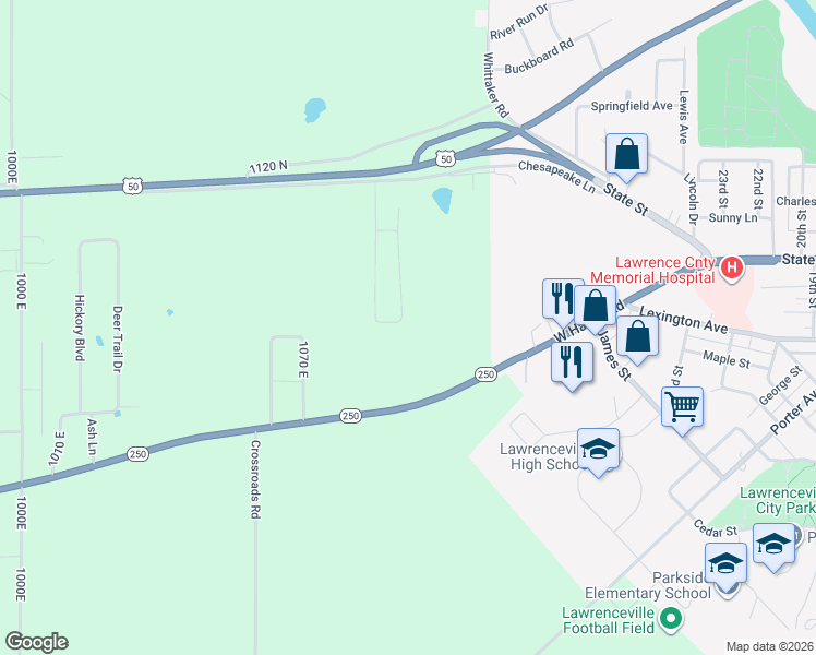 map of restaurants, bars, coffee shops, grocery stores, and more near 2812 West Haven Road in Lawrenceville