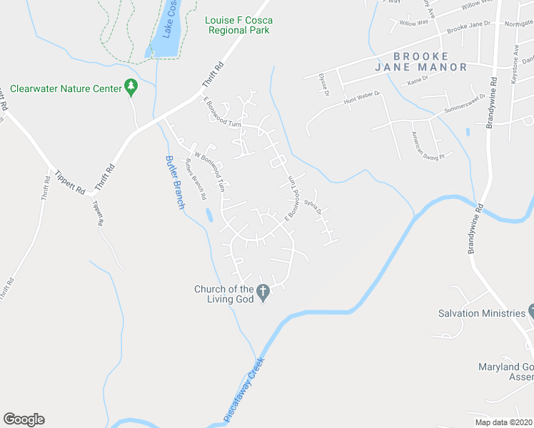 map of restaurants, bars, coffee shops, grocery stores, and more near 11815 Birchview Court in Clinton