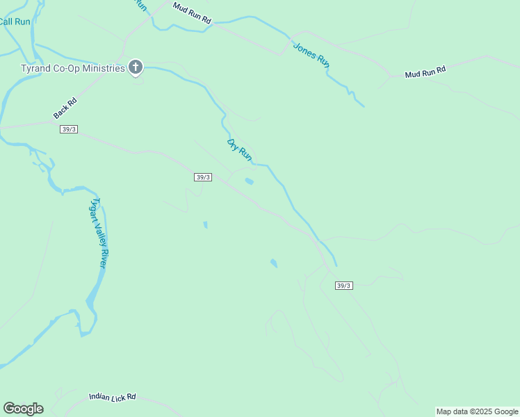 map of restaurants, bars, coffee shops, grocery stores, and more near Dry Run in Huttonsville
