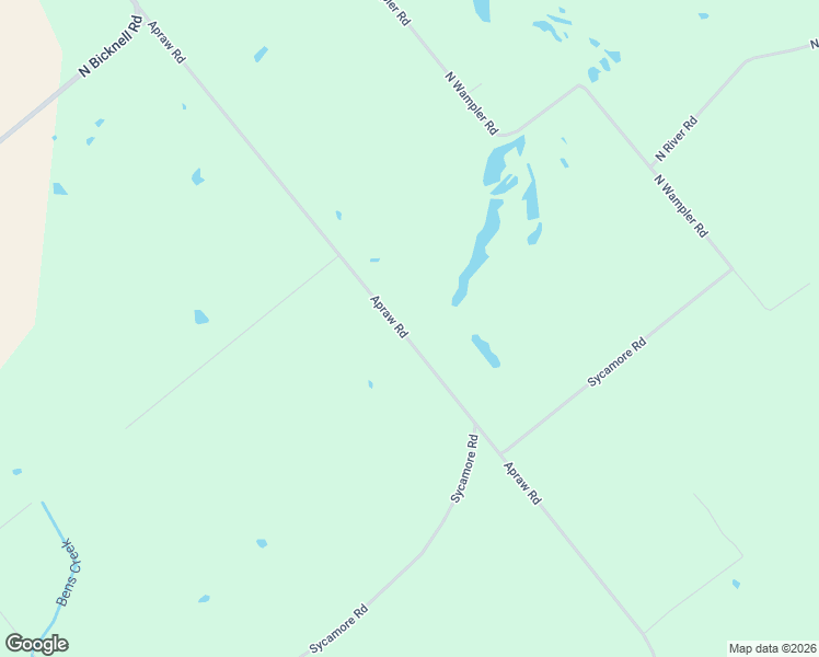 map of restaurants, bars, coffee shops, grocery stores, and more near 3577 County Road 850 East in Bicknell