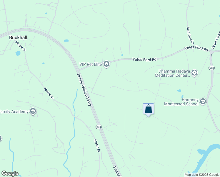 map of restaurants, bars, coffee shops, grocery stores, and more near 7025 Bruin Court in Manassas