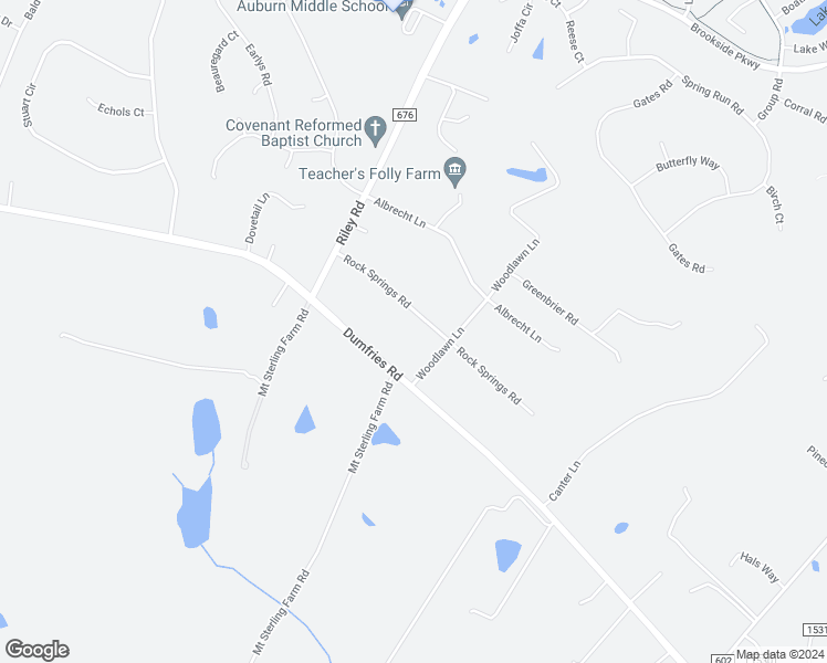 map of restaurants, bars, coffee shops, grocery stores, and more near 5113 Rock Springs Road in Warrenton