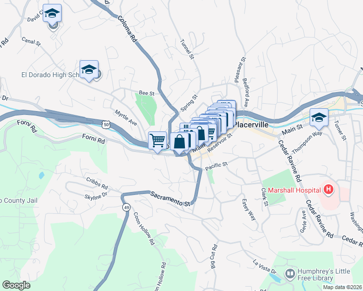 map of restaurants, bars, coffee shops, grocery stores, and more near in 