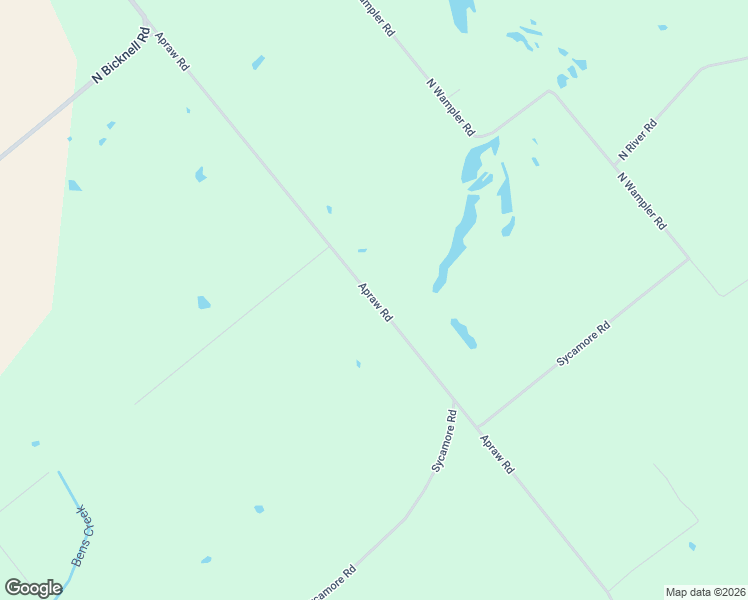 map of restaurants, bars, coffee shops, grocery stores, and more near 3577 County Road 850 East in Bicknell