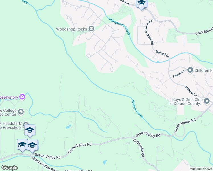 map of restaurants, bars, coffee shops, grocery stores, and more near 2801 Telemark Court in Placerville