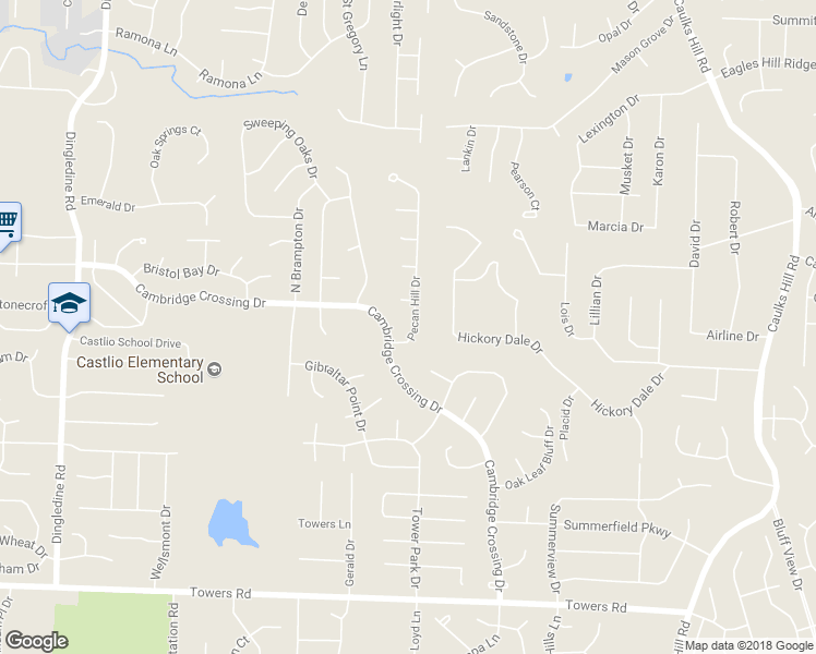 map of restaurants, bars, coffee shops, grocery stores, and more near 729 Pecan Hill Drive in Saint Charles