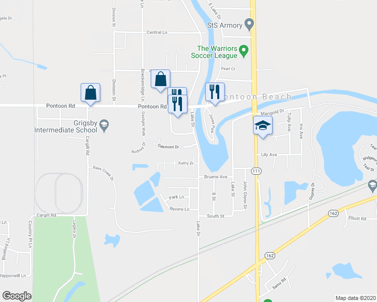 map of restaurants, bars, coffee shops, grocery stores, and more near 4056 Oakmont Drive in Pontoon Beach