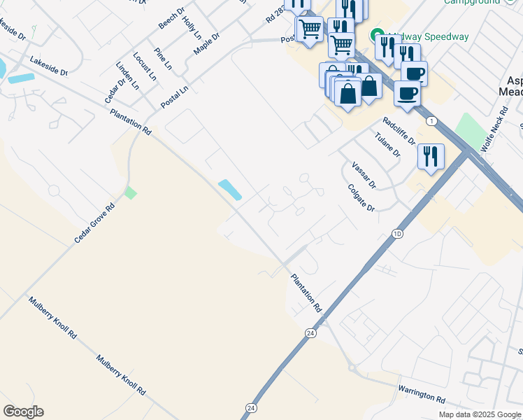 map of restaurants, bars, coffee shops, grocery stores, and more near 18881 Forgotten Harbor Court in Rehoboth Beach
